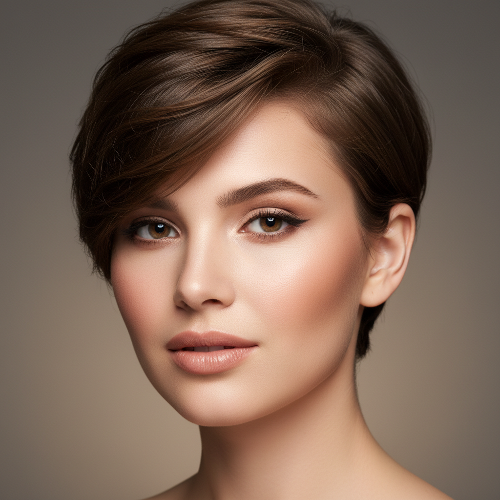 Young Algerian woman with elegant makeup, beauty content creator