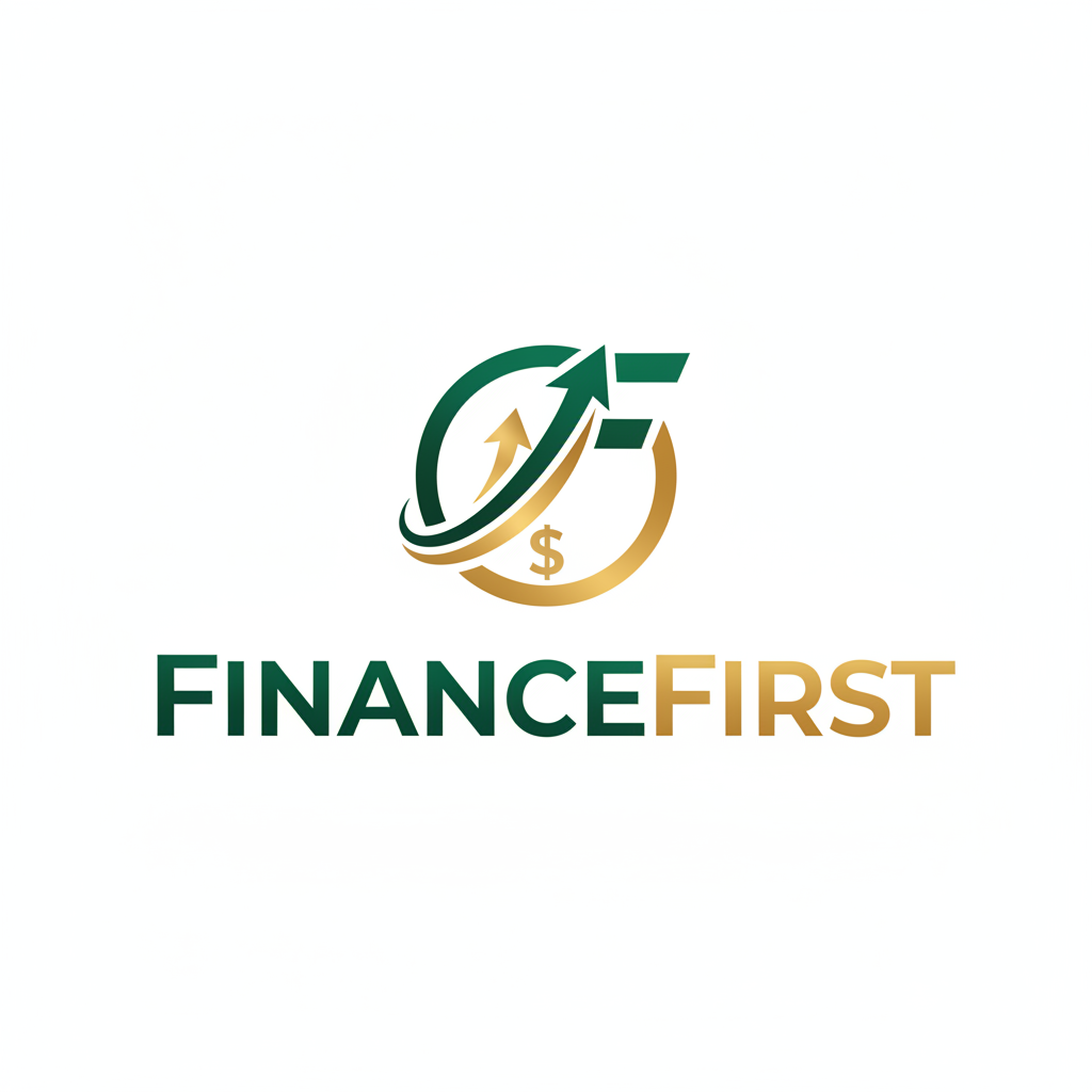FinanceFirst company logo with green and gold design
