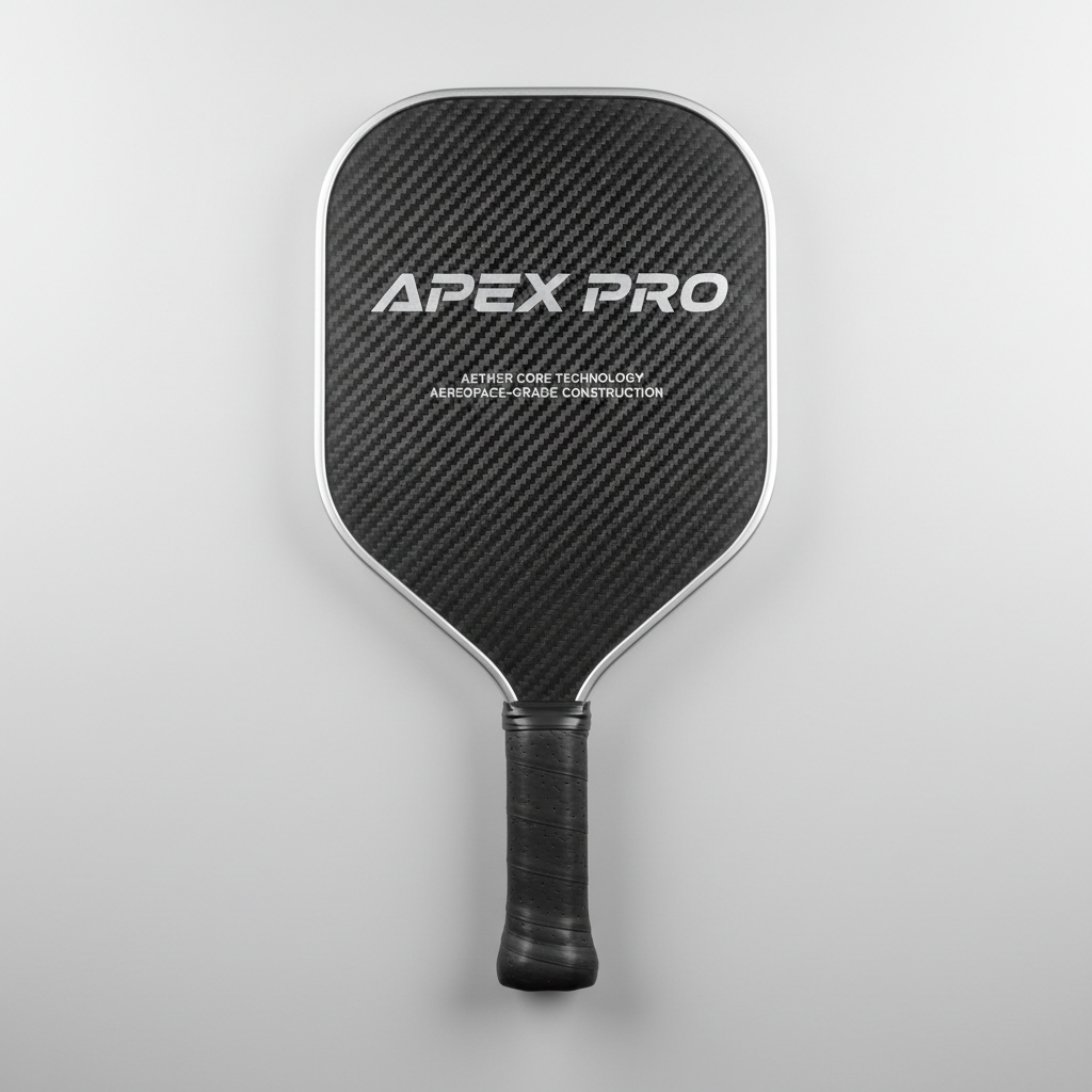 D8 Apex Carbon Pro paddle side profile showing edge guard and grip texture