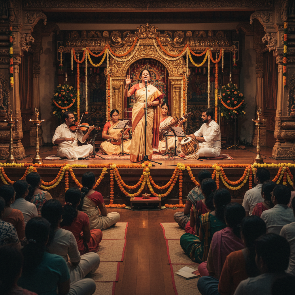 Anahita and Apoorva together — classical Carnatic vocal duo