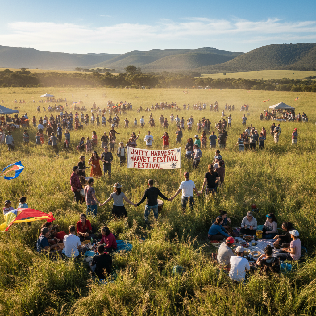Second outdoor field photo from an Asbah SA community event — showing participants in a natural South African landscape