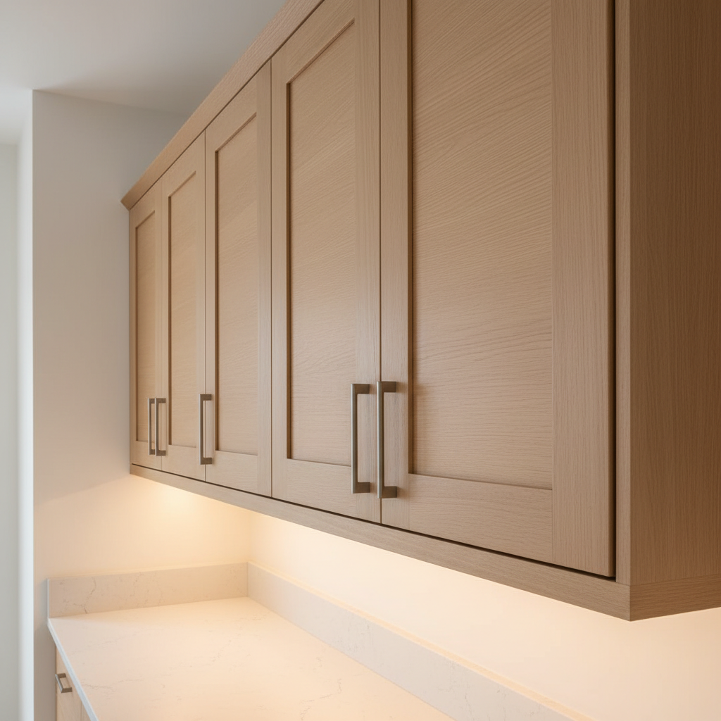 Professional kitchen cabinet installation showing level and plumb cabinet positioning in Scottsdale kitchen remodel