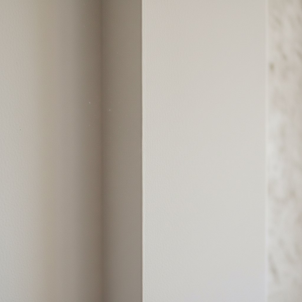 Repaired wall result showing smooth, paint-matched surface