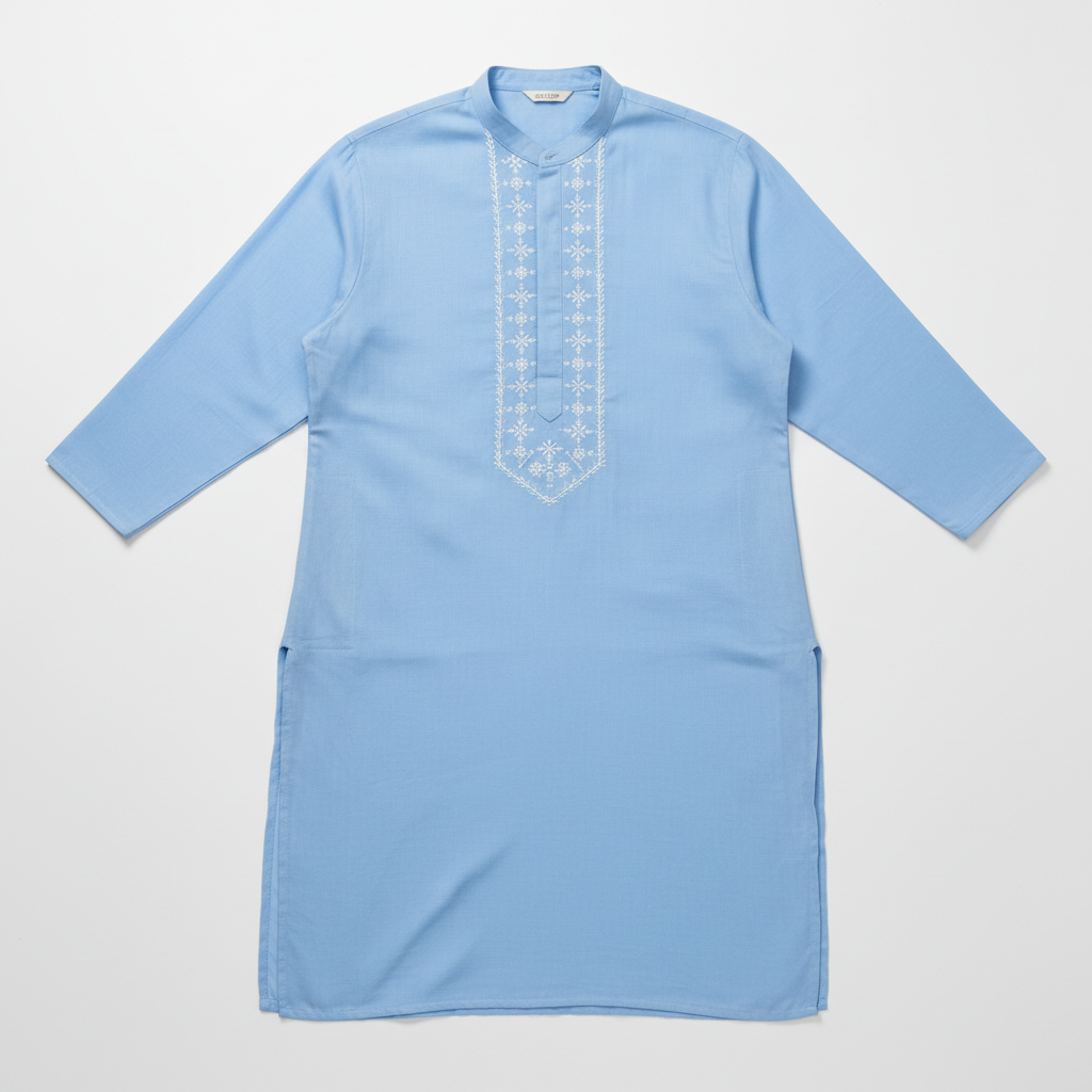 Classic Cotton Kurta - Navy Blue product image