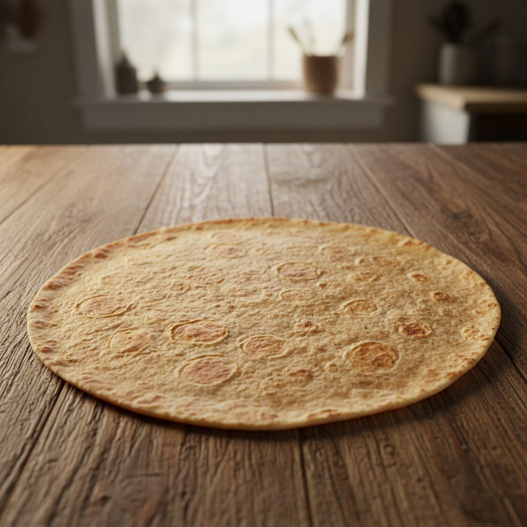 Fresh Roti / Chapati, vegetarian Indian dish, warm food photography