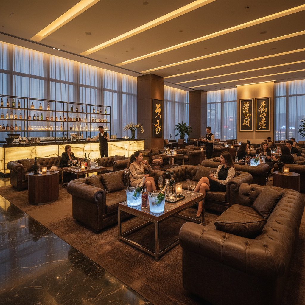 VIP lounge area with leather seating