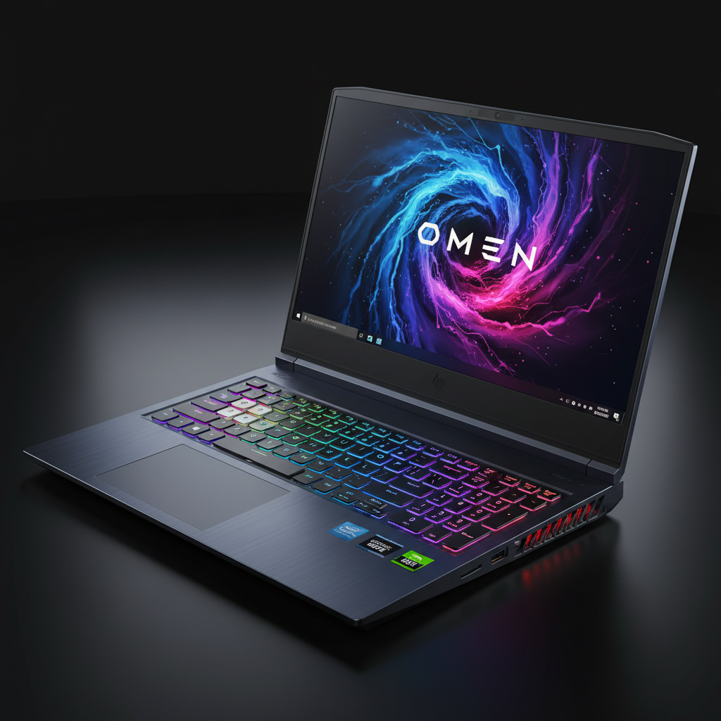 Dell G15 gaming laptop with blue accents open on desk, gaming performance