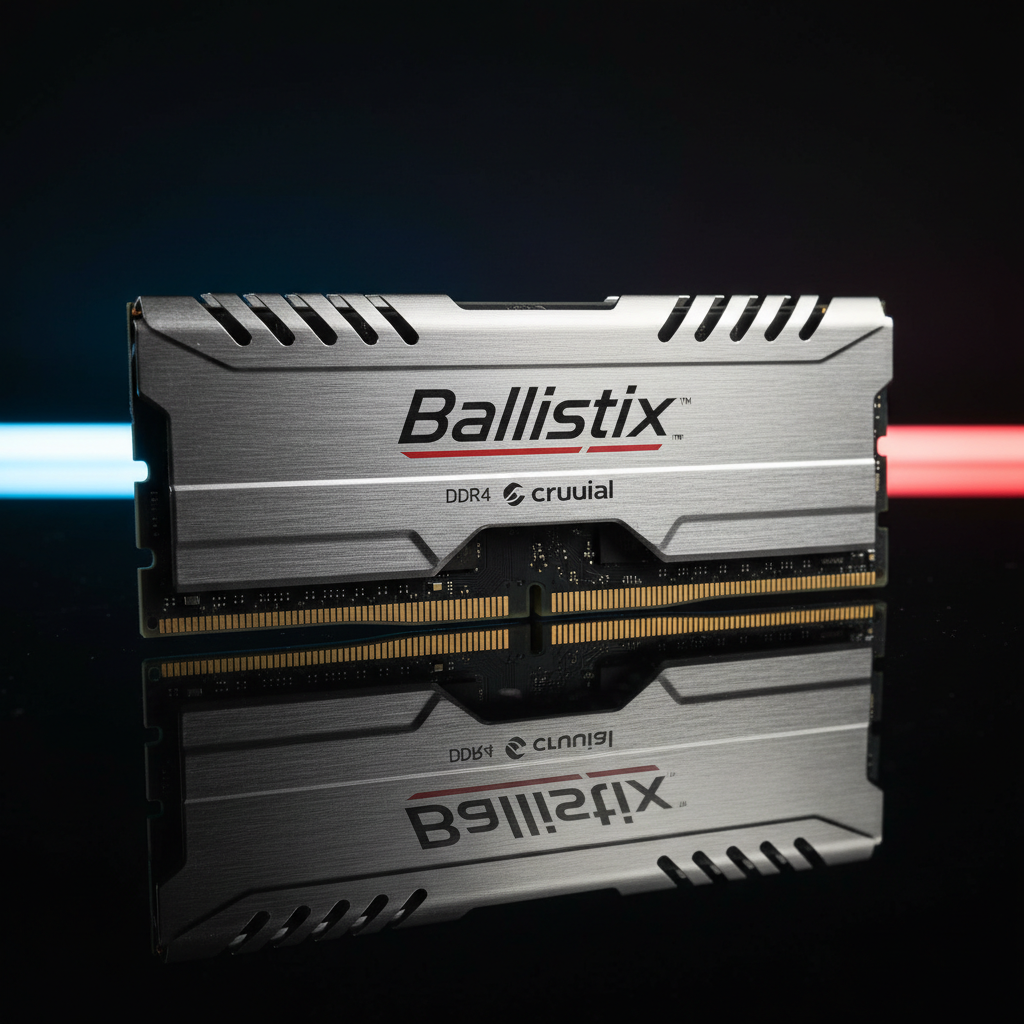 DDR4 RAM stick memory module on dark surface, laptop upgrade component