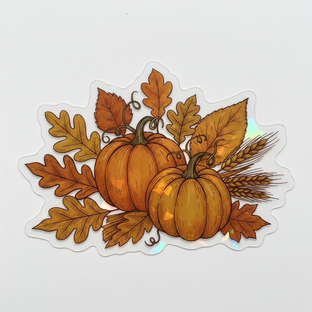November 2025 Harvest Holo sticker drop - sold out autumn themed vinyl stickers