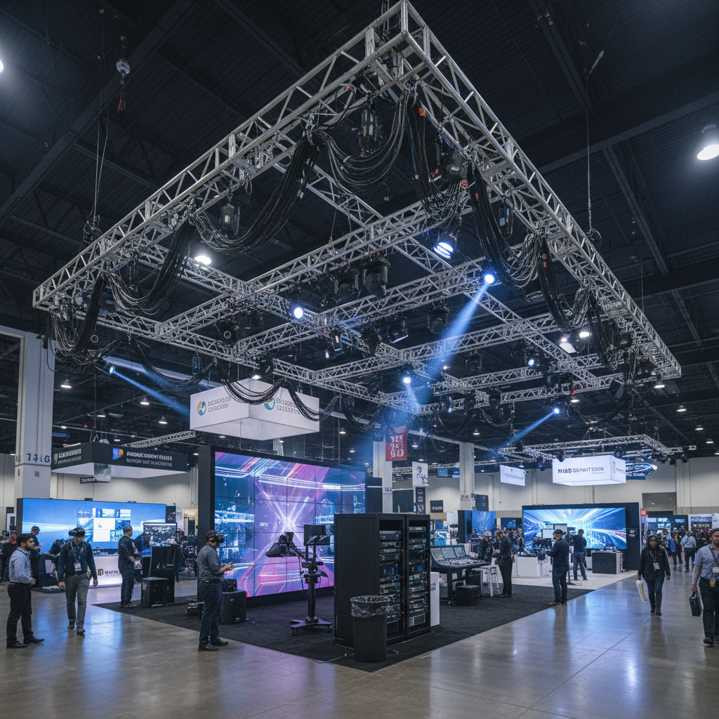 NAB Show 2026 exhibition floor with broadcast technology displays
