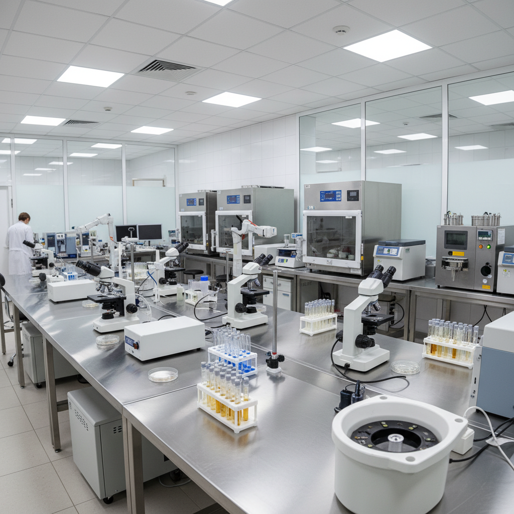Laboratory analysis equipment in a fertility clinic setting