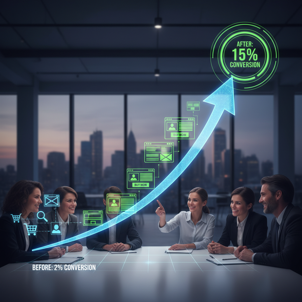 Business growth representing website conversion improvements