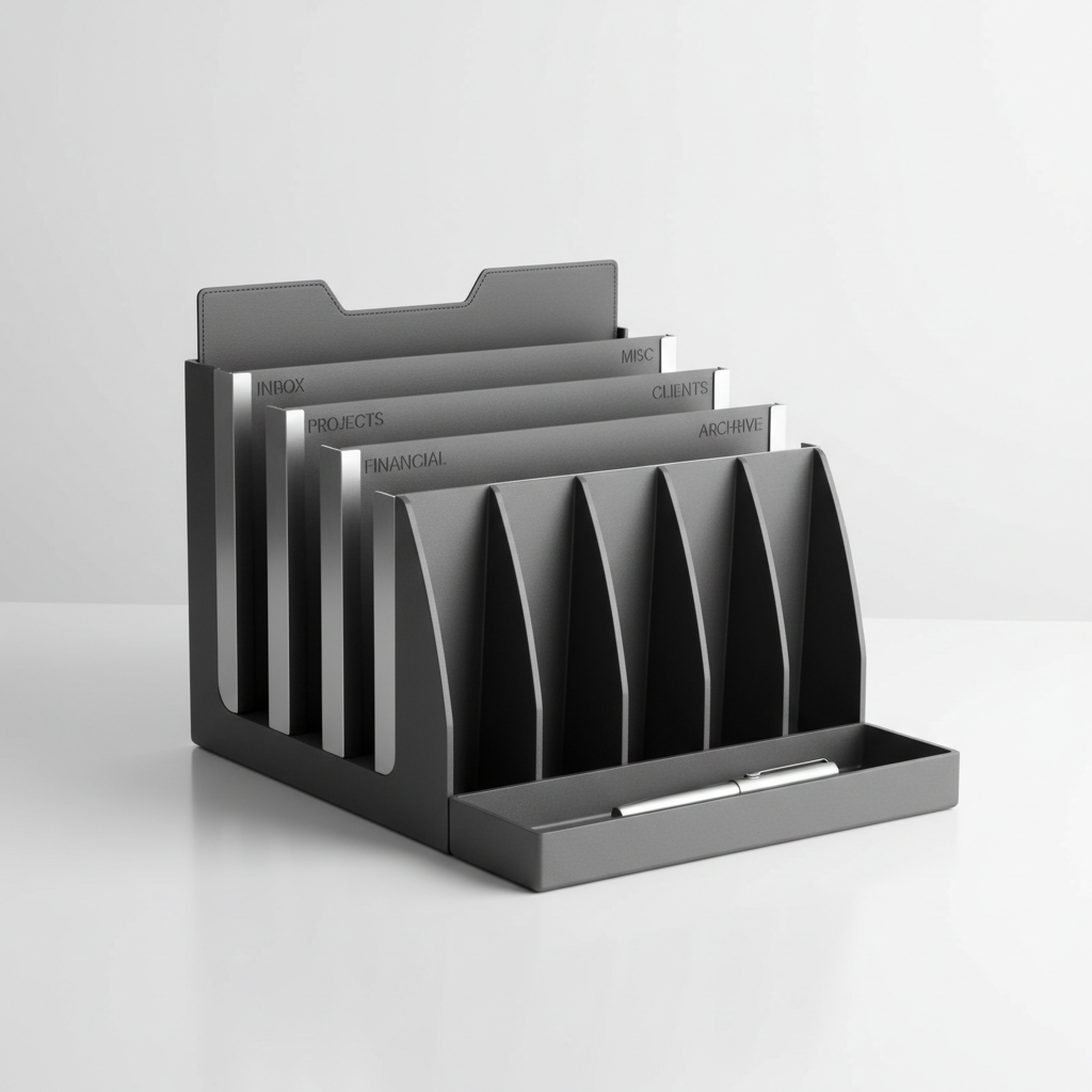 Premium document file organizer with multiple sections