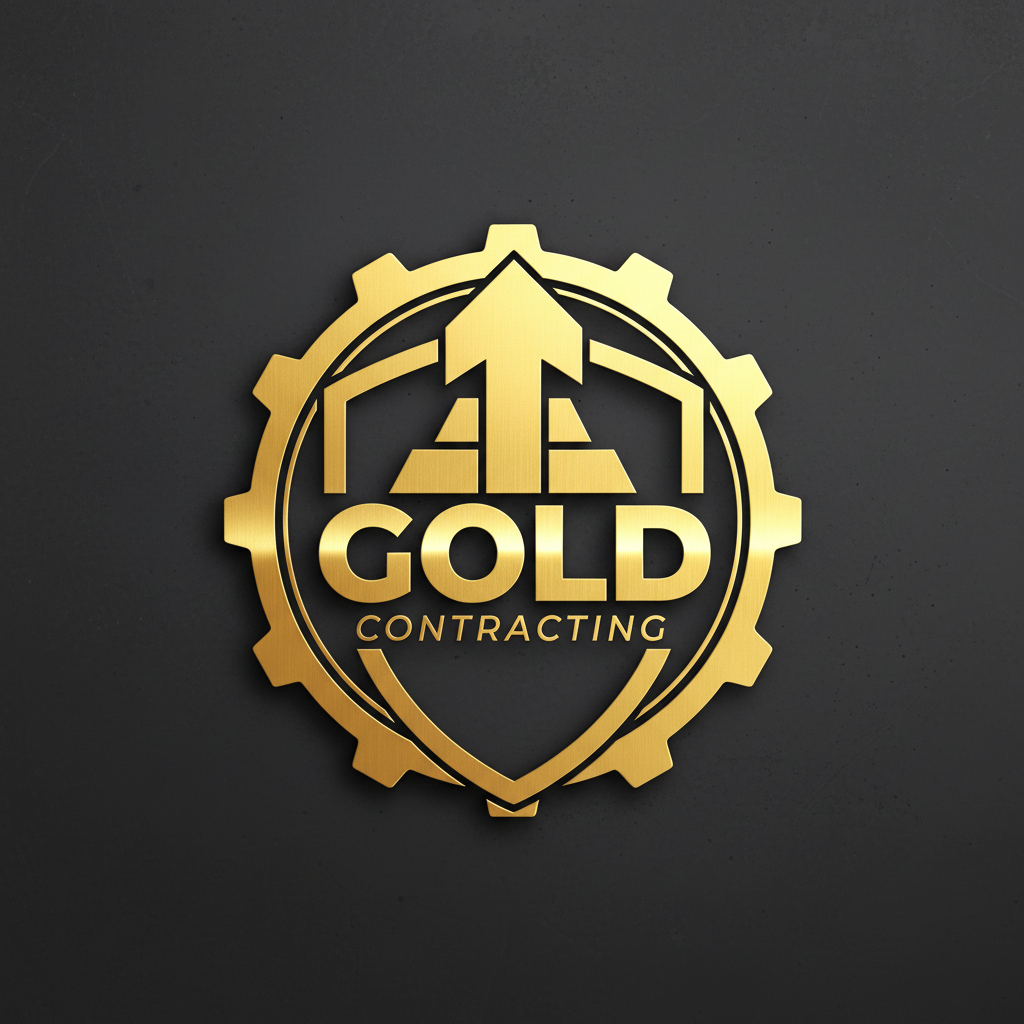 Gold social media icon representing brand presence for contractors