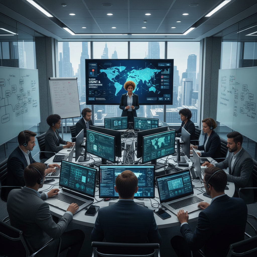 Curso de inteligencia competitiva y OSINT con analistas usando herramientas digitales