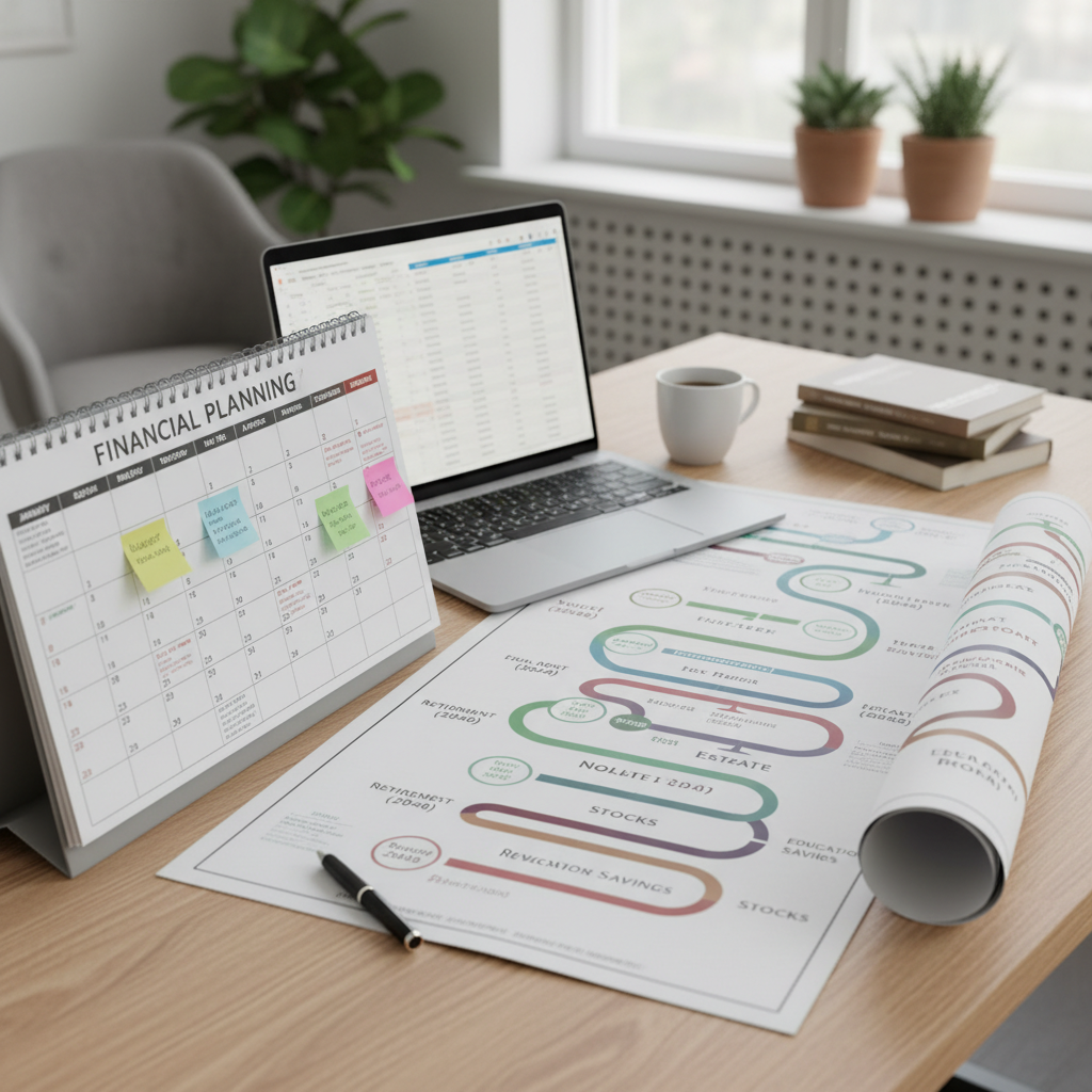FIRE movement concept showing financial independence timeline and investment strategy