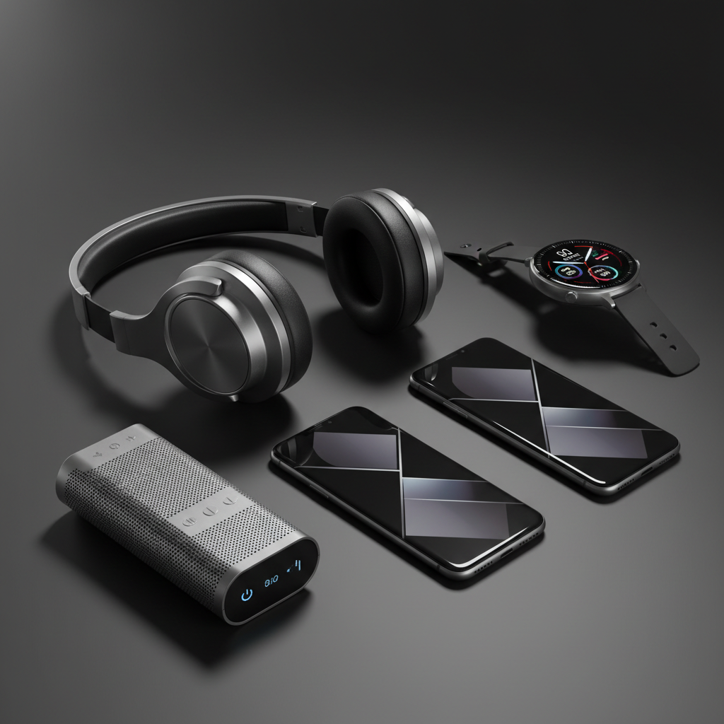 Relojes inteligentes smartwatch de alta gama sobre superficie oscura