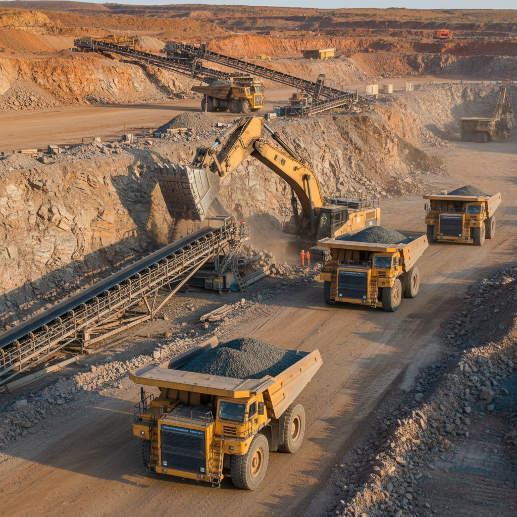 Heavy industrial mining conveyor equipment requiring abrasion-resistant protective coating