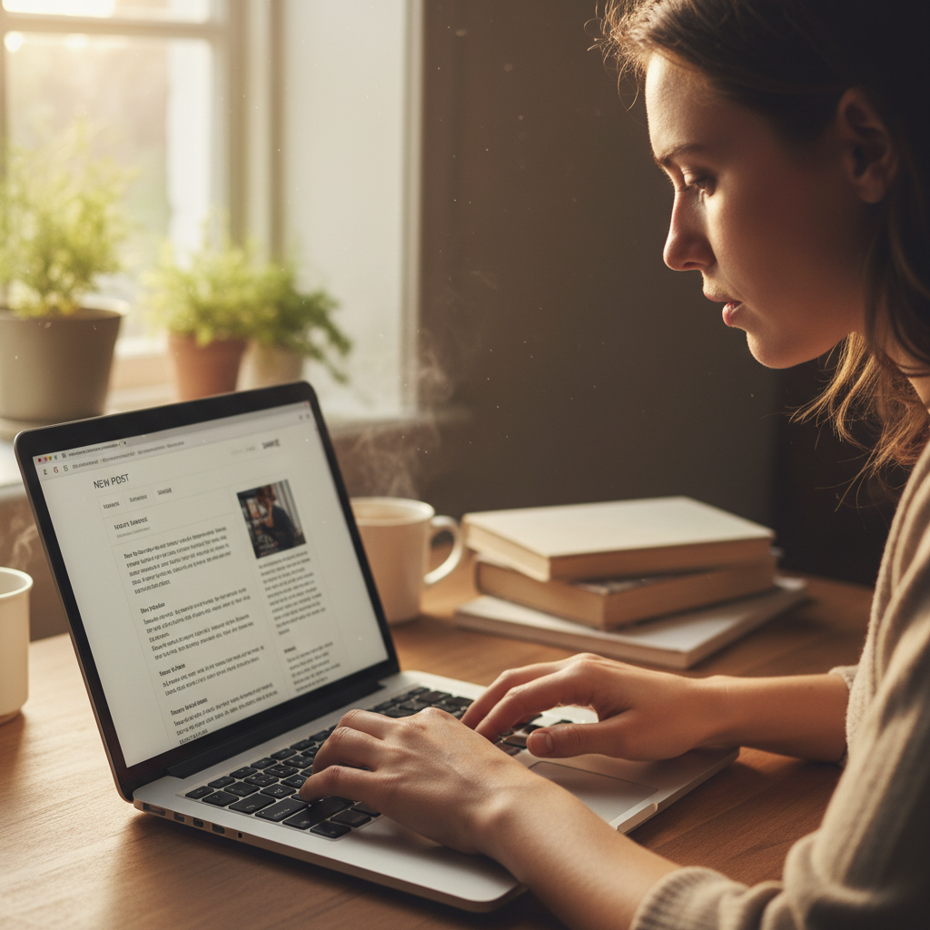Woman blogger