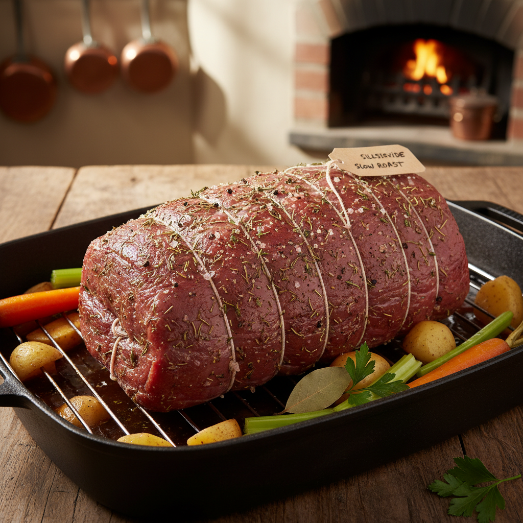 Beef Silverside — pasture-raised from Meadow and Moor farm, Sussex