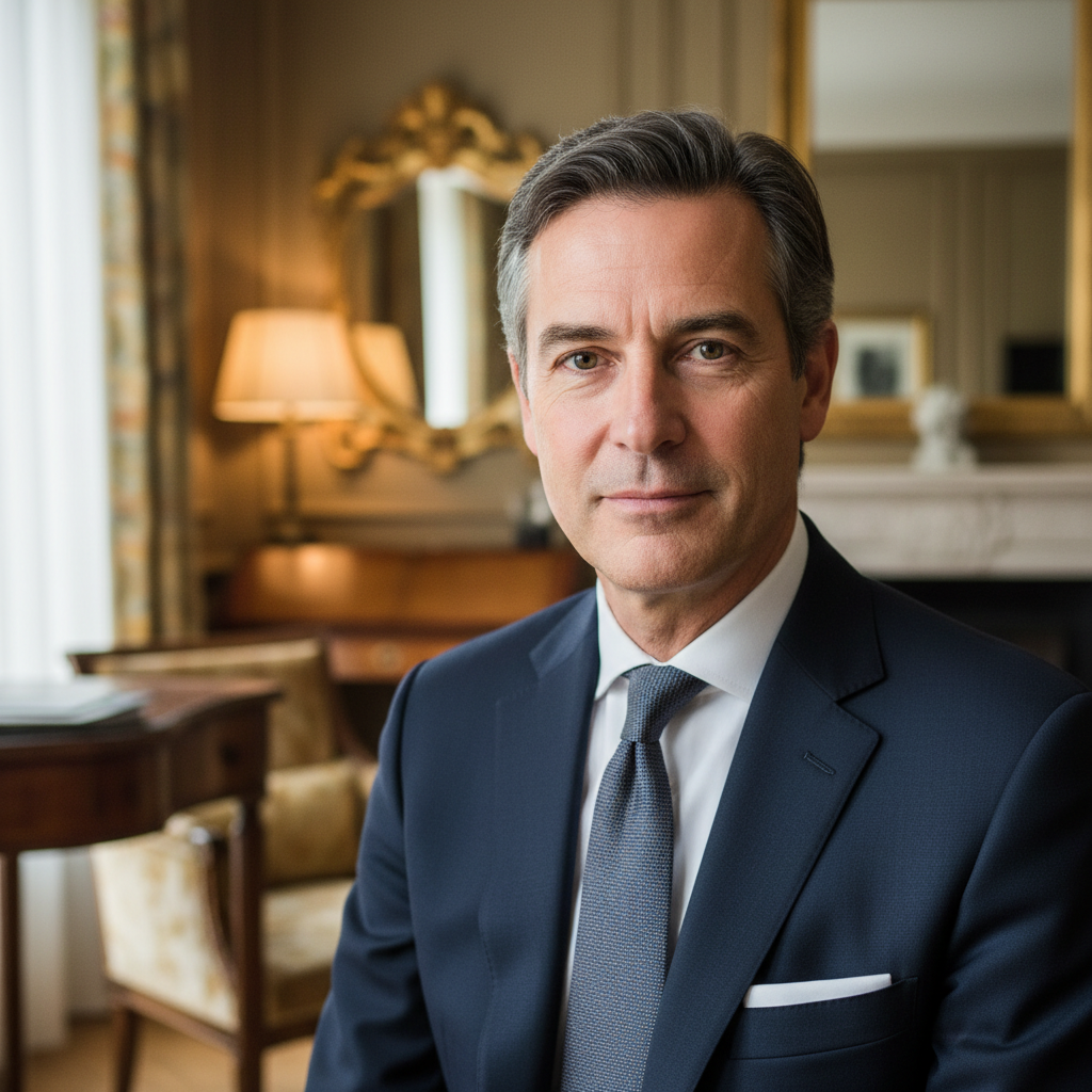 Portrait de Thomas Brossard, directeur d'un hôtel boutique parisien du 7e arrondissement