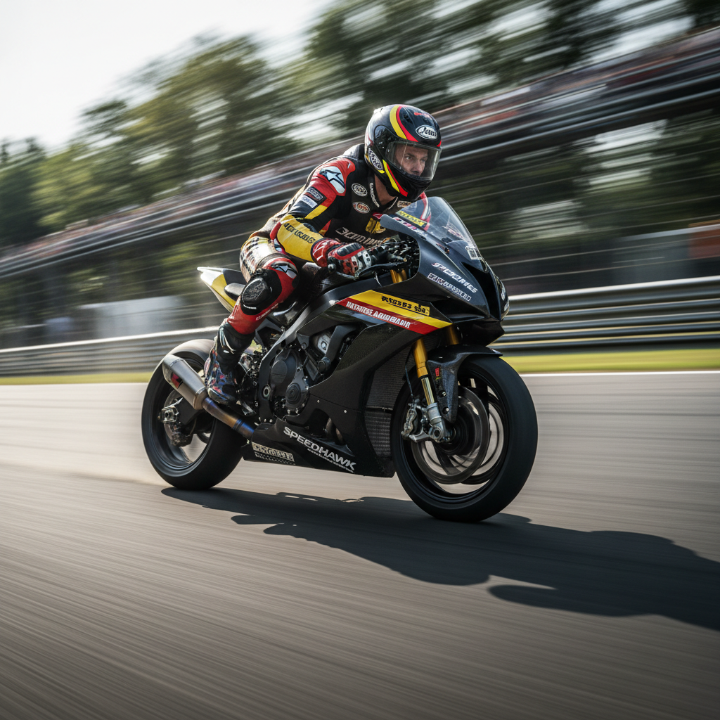 Kai Brandt German development rider on track at speed