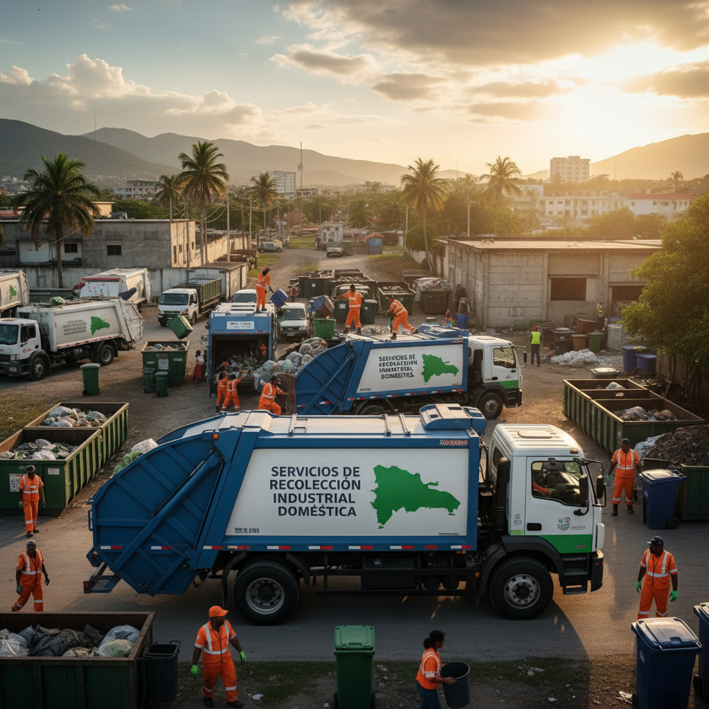 Servicio de recolección de residuos industriales y domésticos en República Dominicana