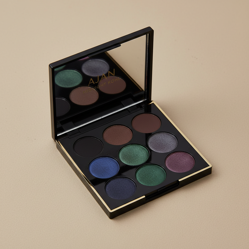 Ajan Midnight Kohl Palette with deep smoky shades