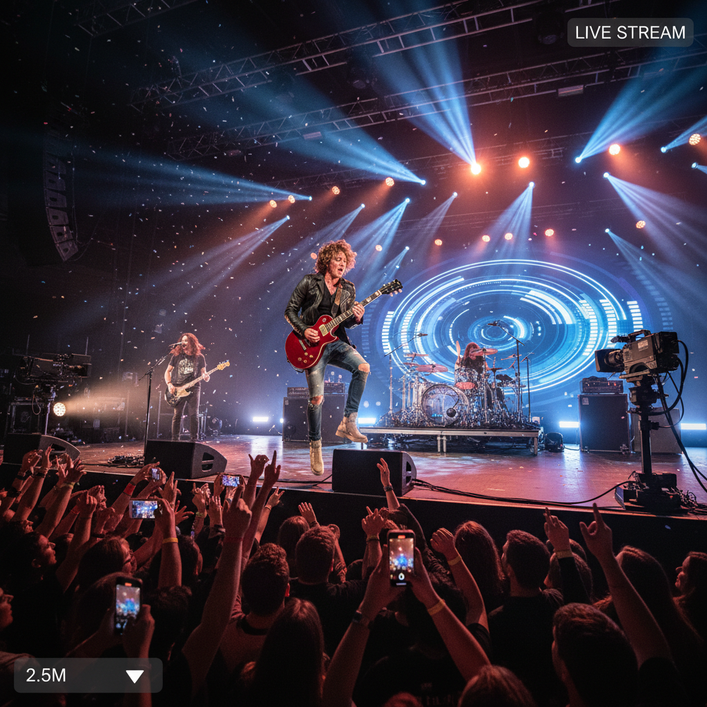 Live music performance stream