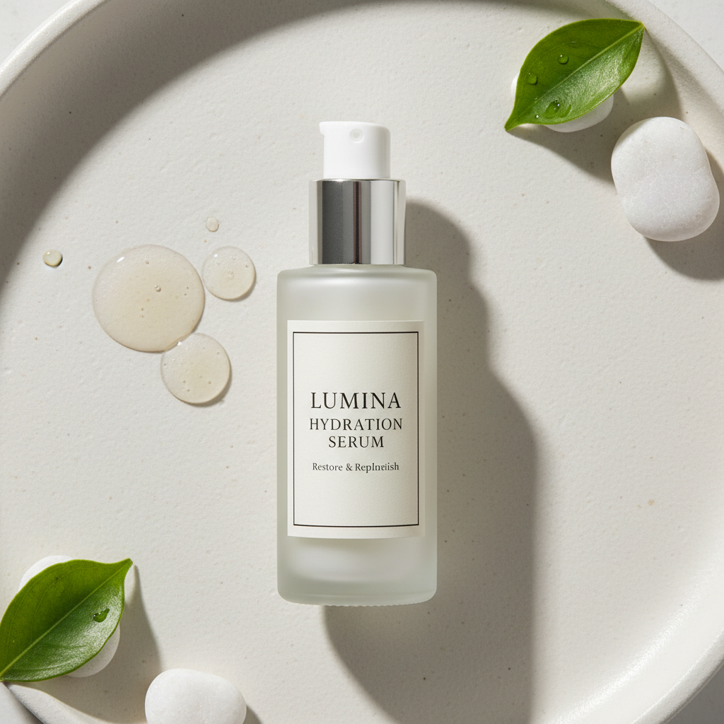 Skincare product flat-lay video thumbnail