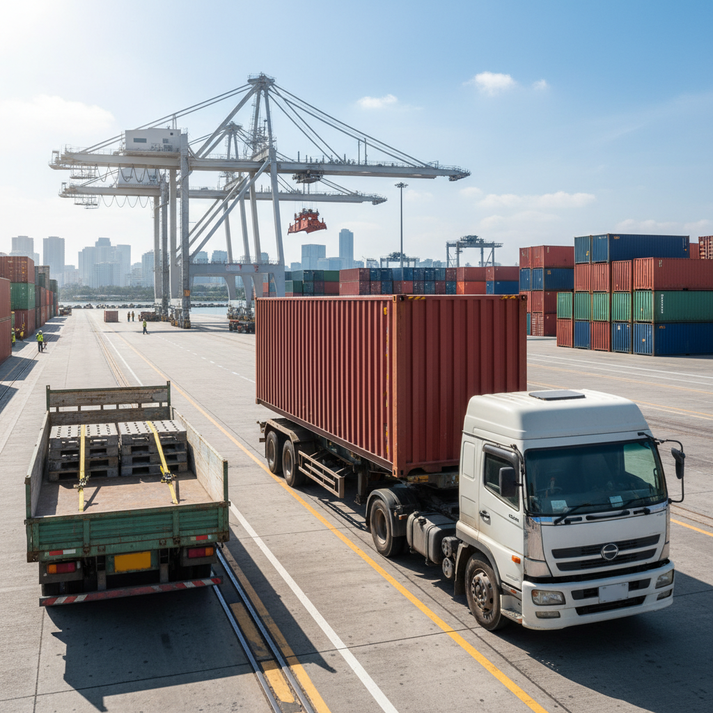 Grüner Lieferwagen vor Solaranlage als Symbol nachhaltiger Logistik