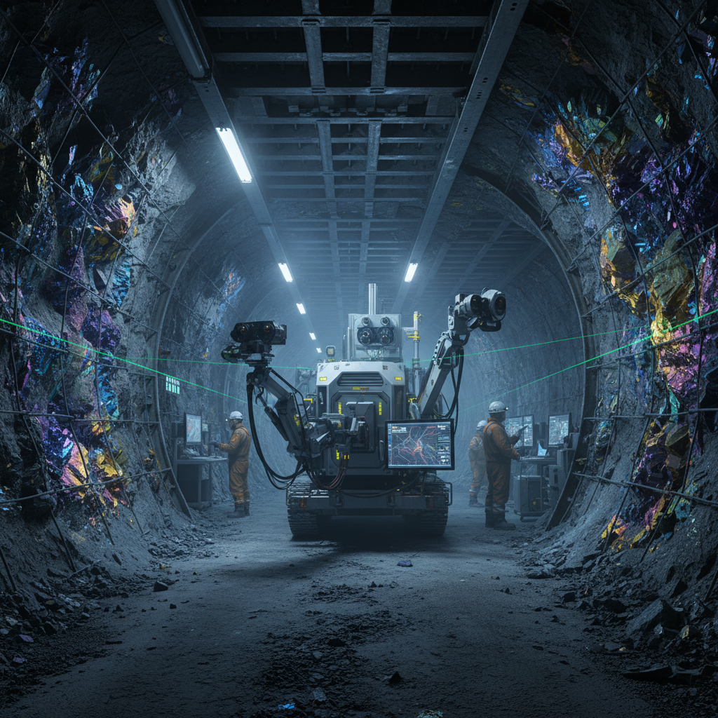 Underground nickel mining complex in Ontario Canada with advanced sensor monitoring systems and ventilation equipment