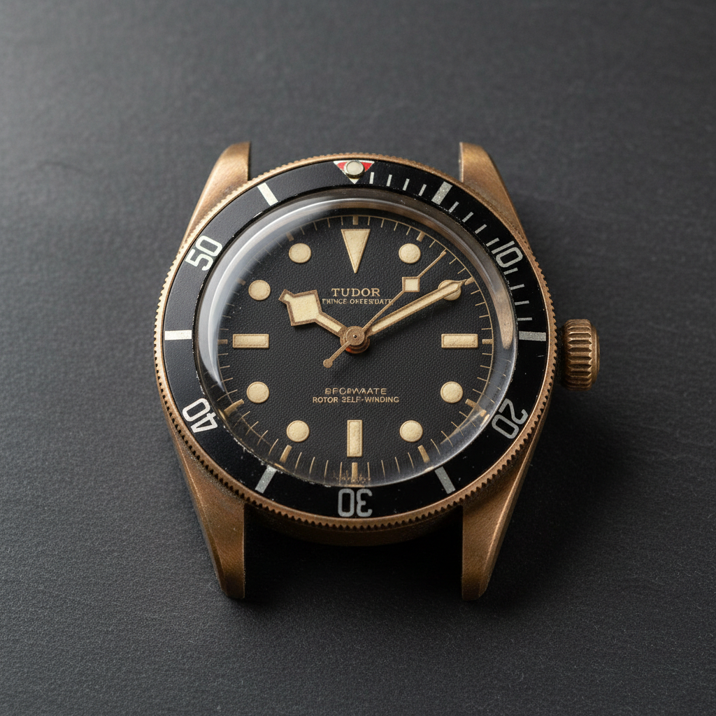 1958 Tudor Black Bay reference 7923 big crown vintage dive watch sold from Patina collection