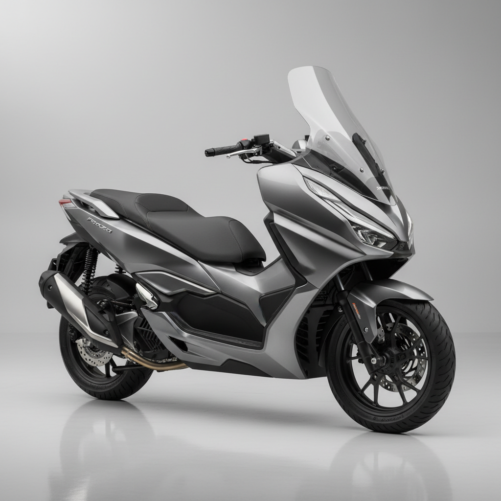 Honda Forza 350 maxi-scooter, premium design, sophisticated urban motorcycle, luxury commuter