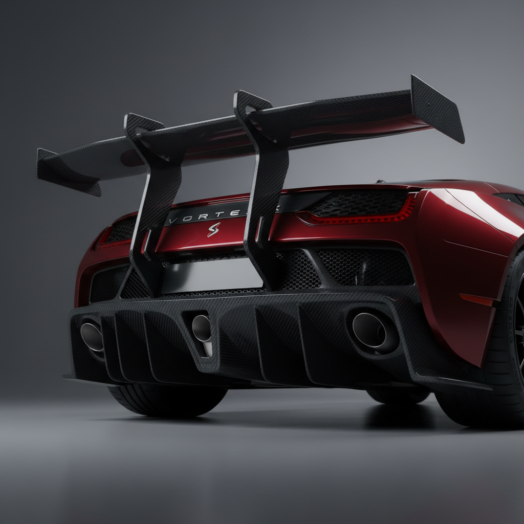 VX-R Le Mans rear wing and diffuser aerodynamic detail