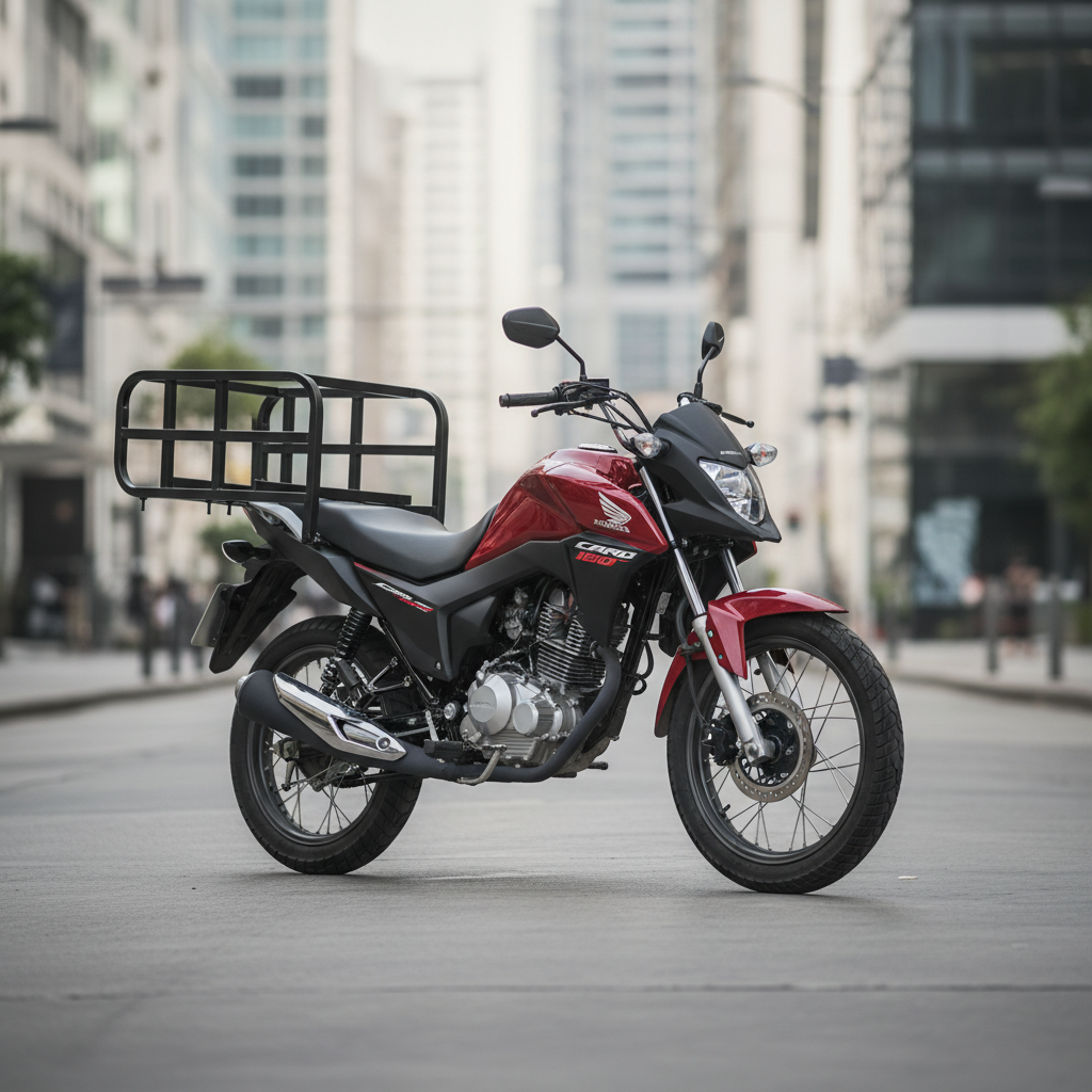 Honda Cargo 160 delivery motorcycle with cargo rack, work bike for urban delivery