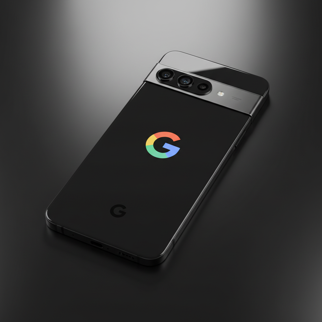Google Pixel smartphone on white background