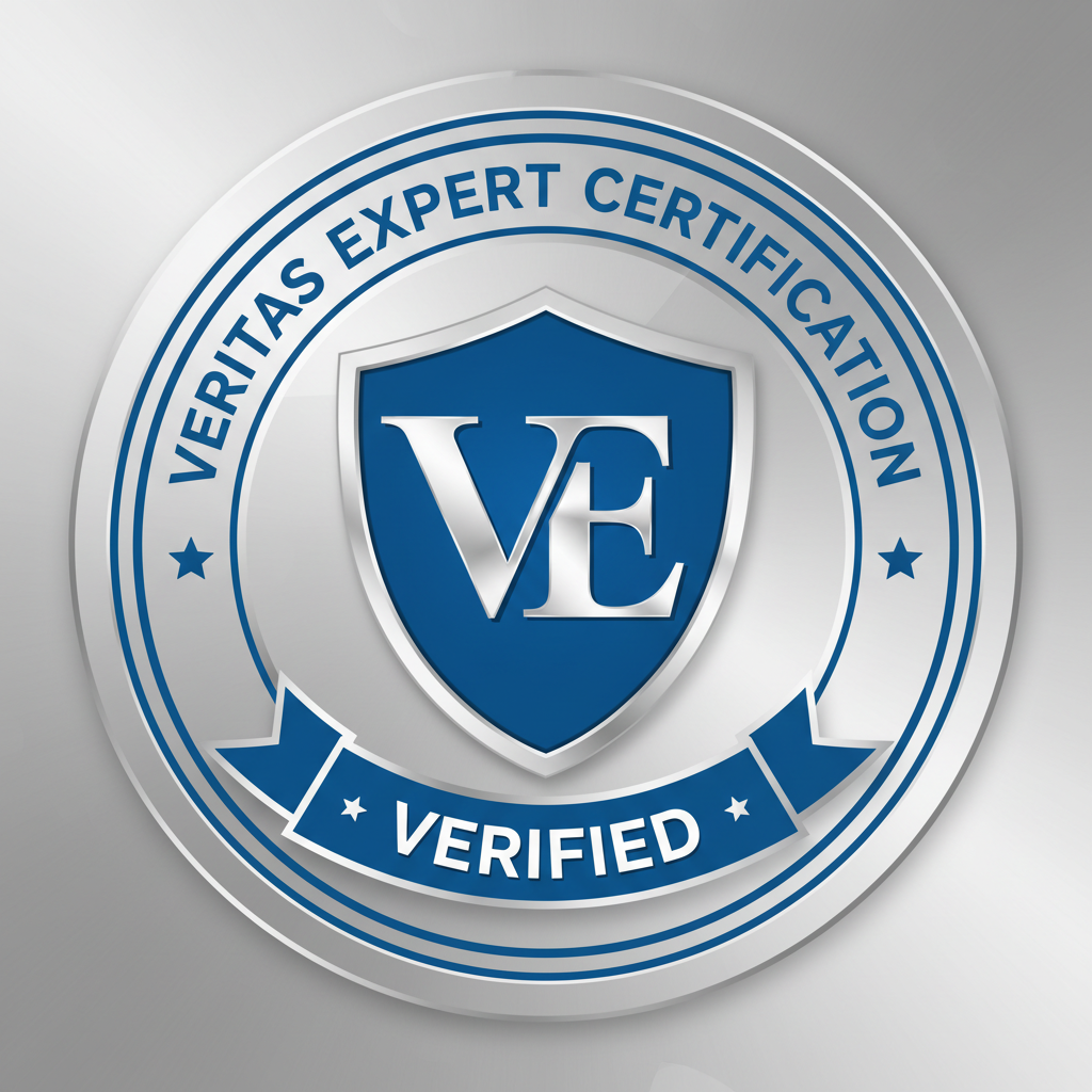 Veritas expert certification badge with shield icon