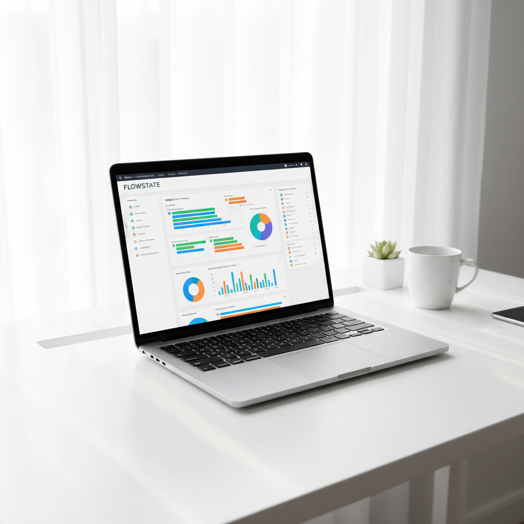 Office productivity software open on laptop screen with documents