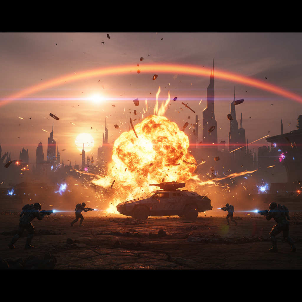 Cinematic video frame with high definition quality enhancement