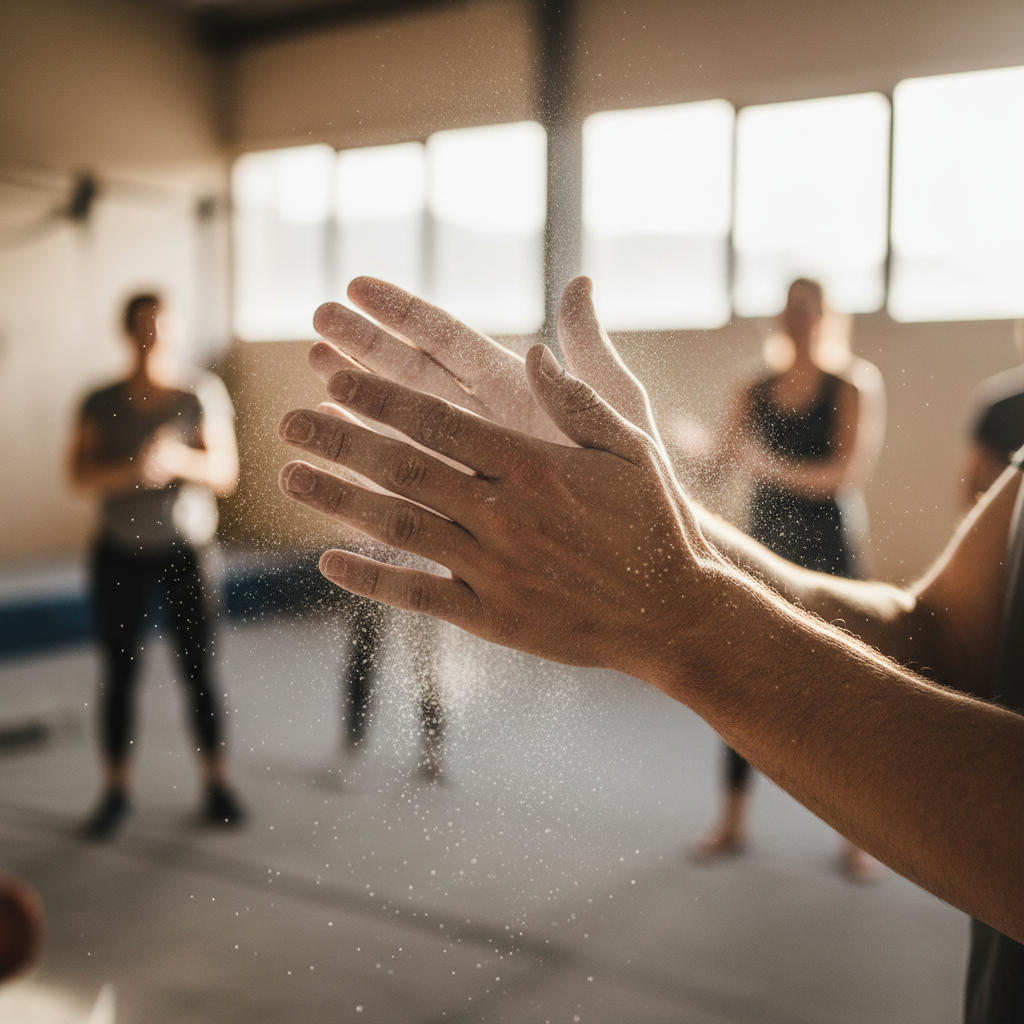 Chalk-dusted hands clapping in rhythm at a community drum workshop