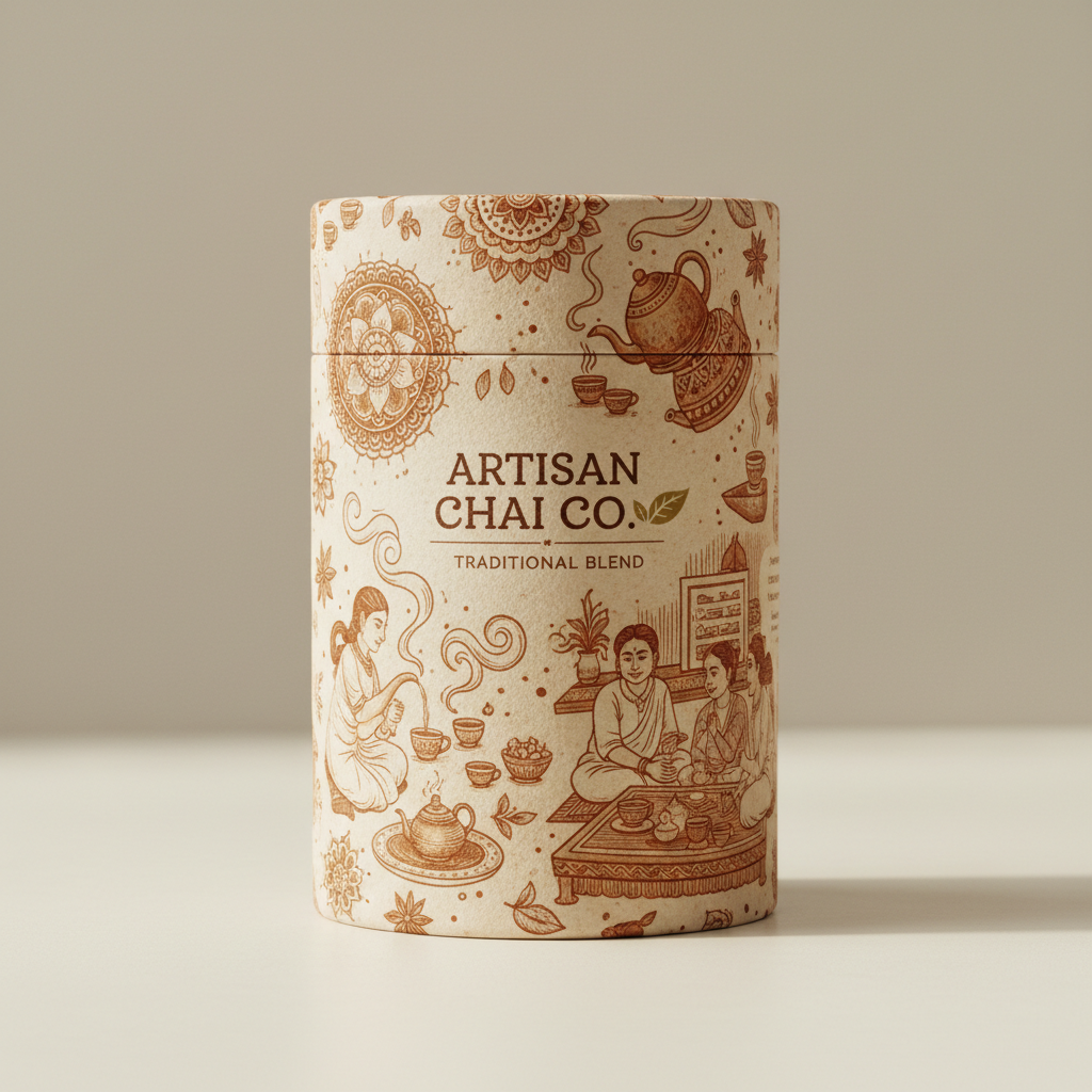 Artisan premium tea collection in dark luxury packaging with warm dim lighting and deep shadows