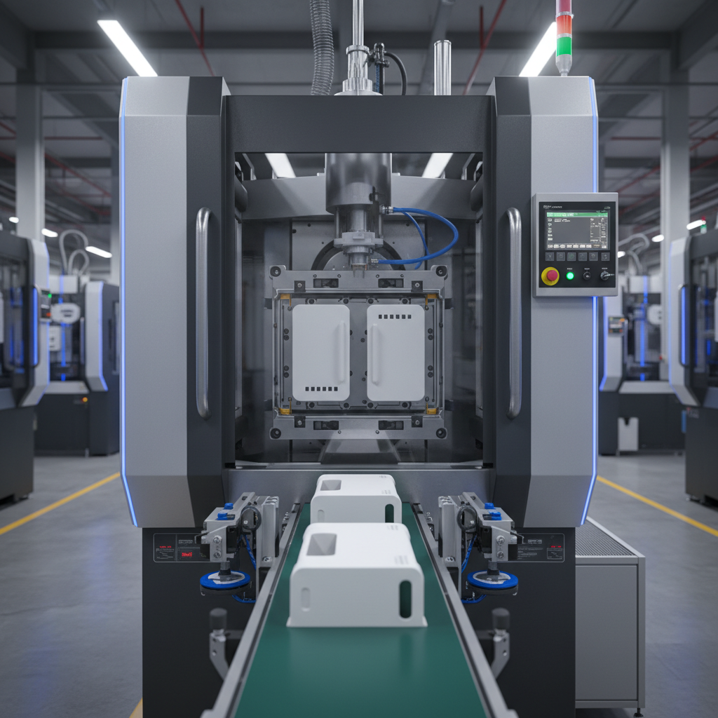Precision injection molding machines and tooling equipment in modern manufacturing facility