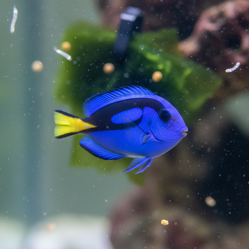 Blue Tang — Juvenile, 5cm, Eating Well — aquatic listing from Melbourne, VIC