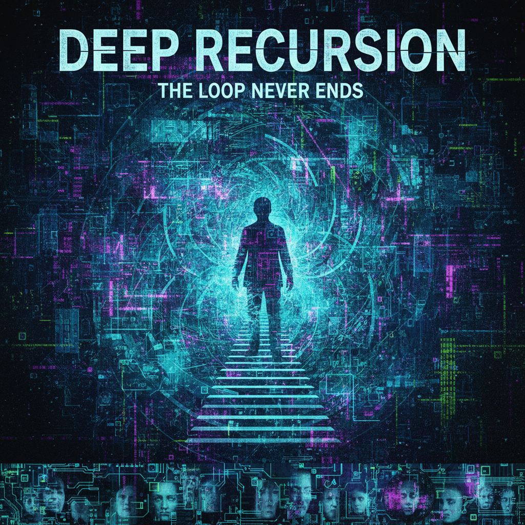 Deep Recursion thriller movie poster with digital pattern