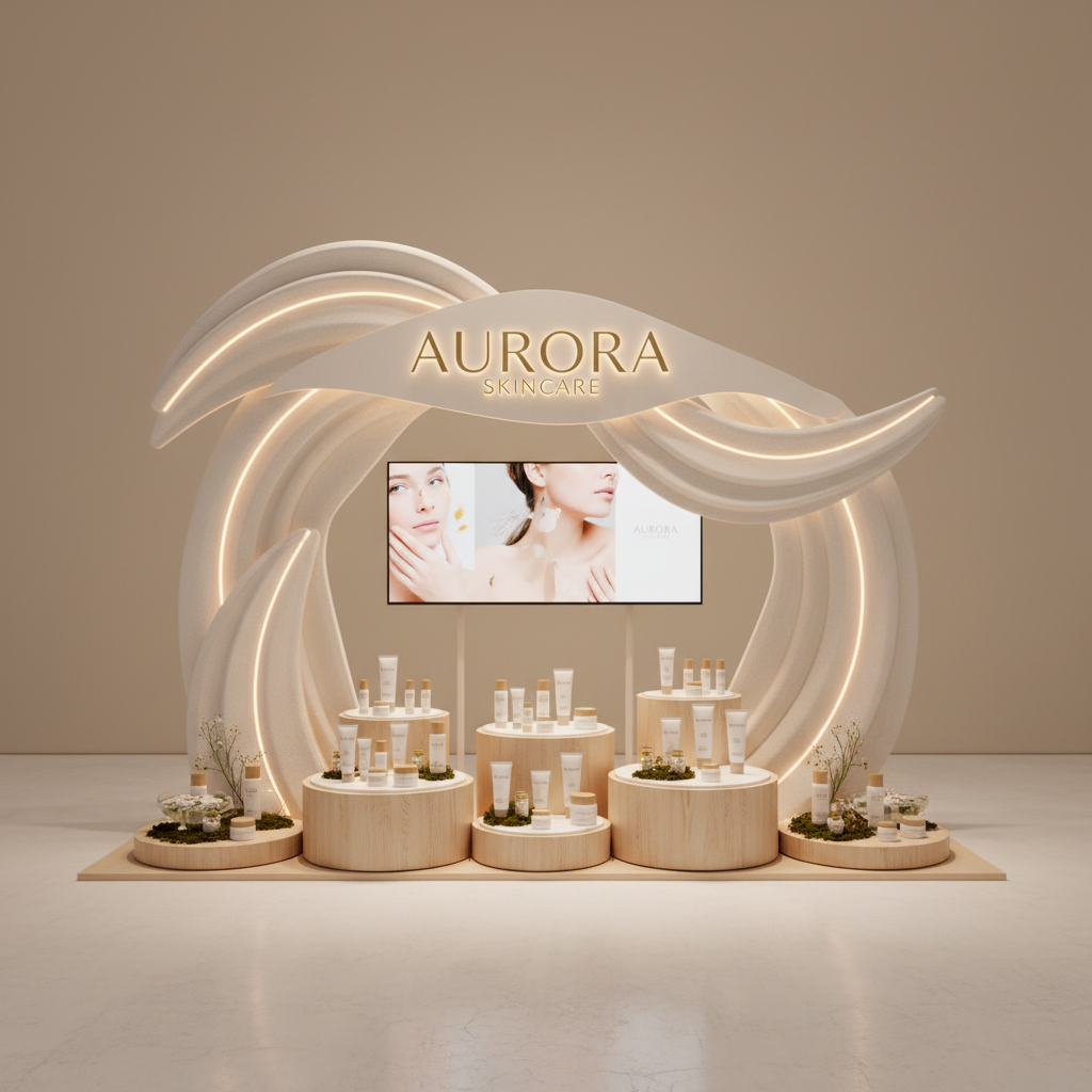 Pop-up shop with brand installation and product launch display