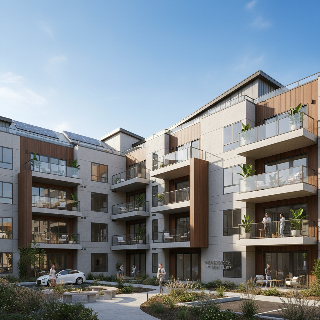 Modern 120-unit apartment complex with pool courtyard in Tempe Arizona near light rail