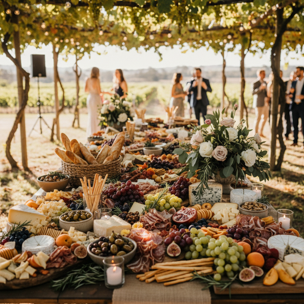 Group dining experience in Napa Valley wine country.