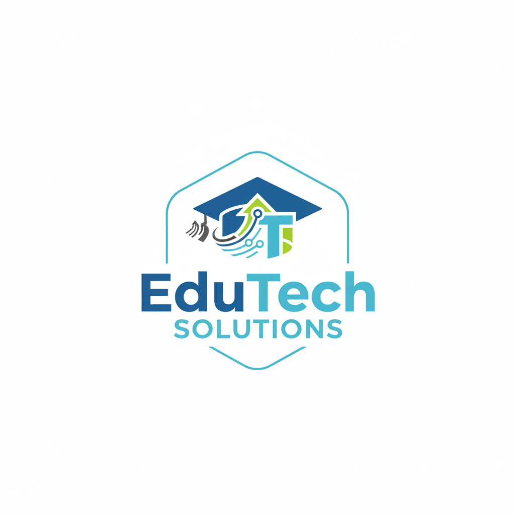 EduTech Solutions company logo with graduation cap design