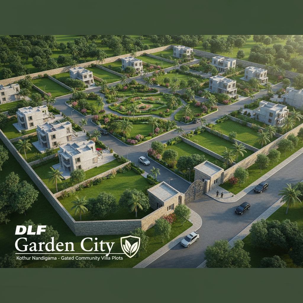 Modern residential villa with garden and parking in Kothur near Maheshwaram